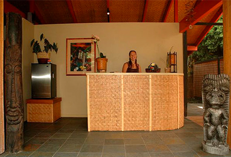 Reception Desk at Hawaiian Spa, Kona, HI
